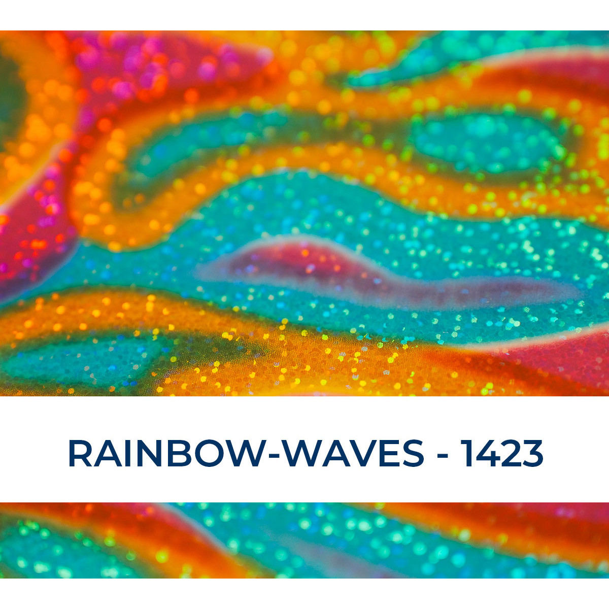 Metallic deco rainbow waves