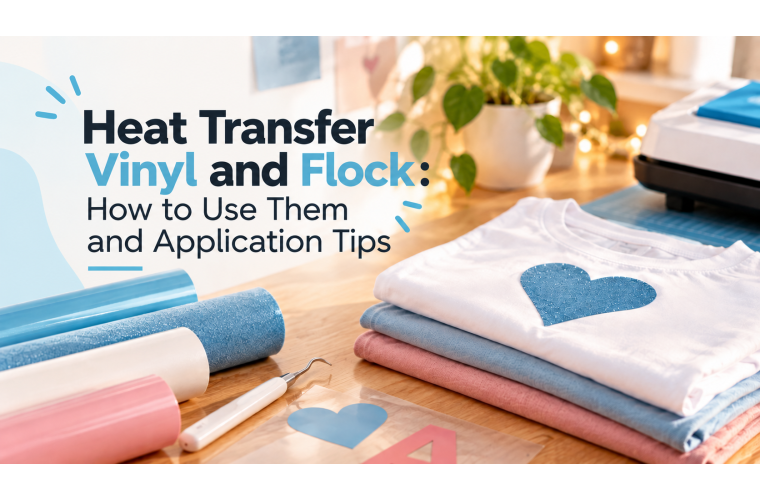 Heat Transfer Vinyl and Flock: How to Use Them and Application Tips